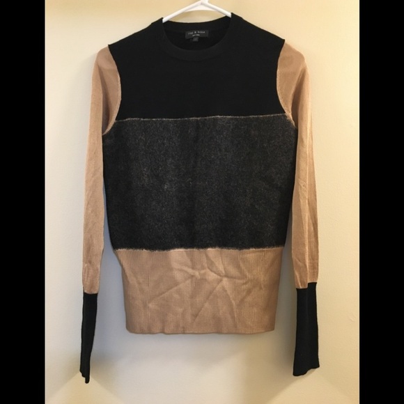 12. RAG & BONE MARISSA COLORBLOCK CREWNECK SWEATER - Picture 11 of 16